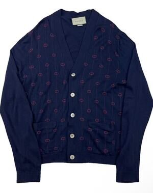 Gucci GG Lamé Wool Jacquard Cardigan